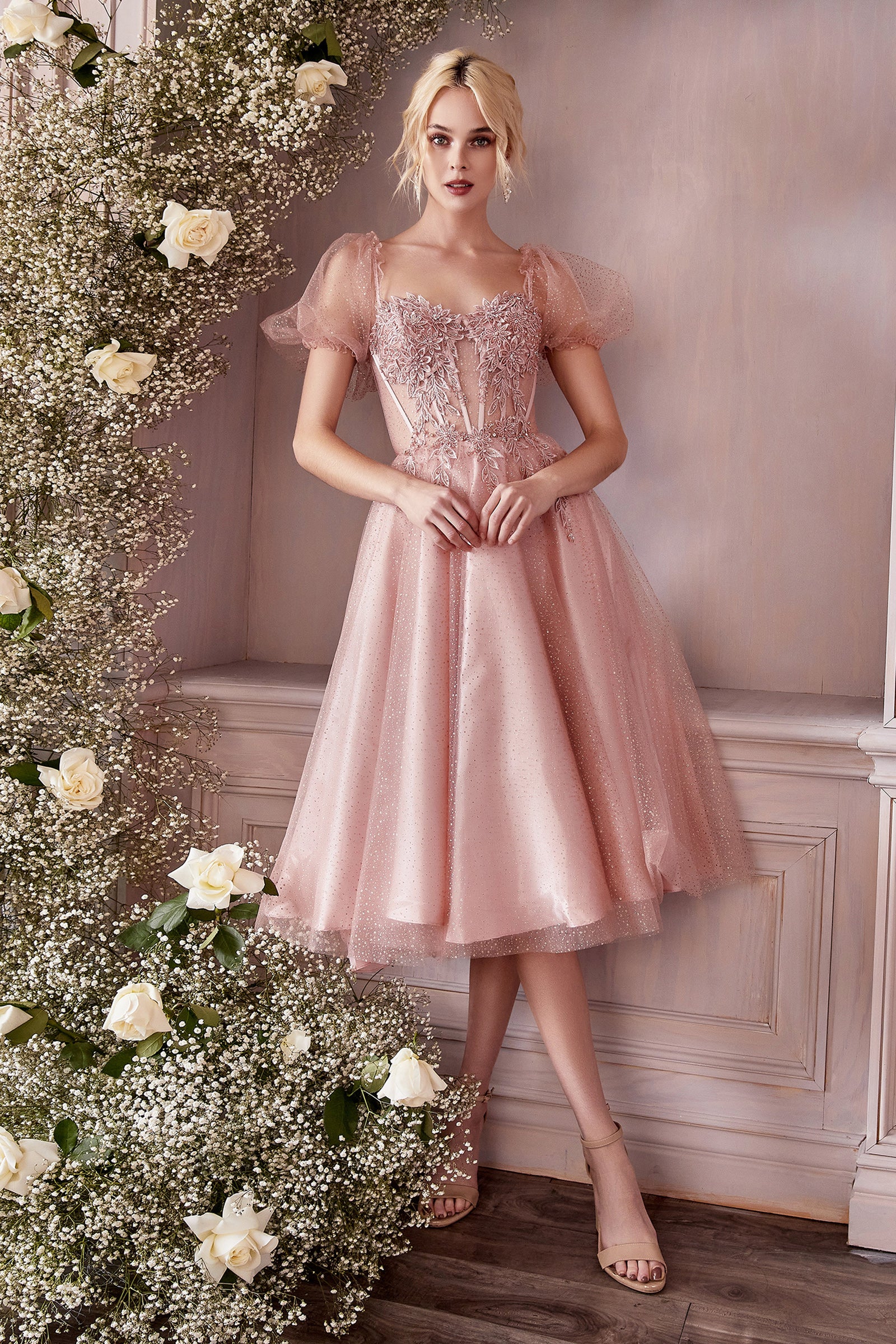 Baby pink 2025 occasion dress