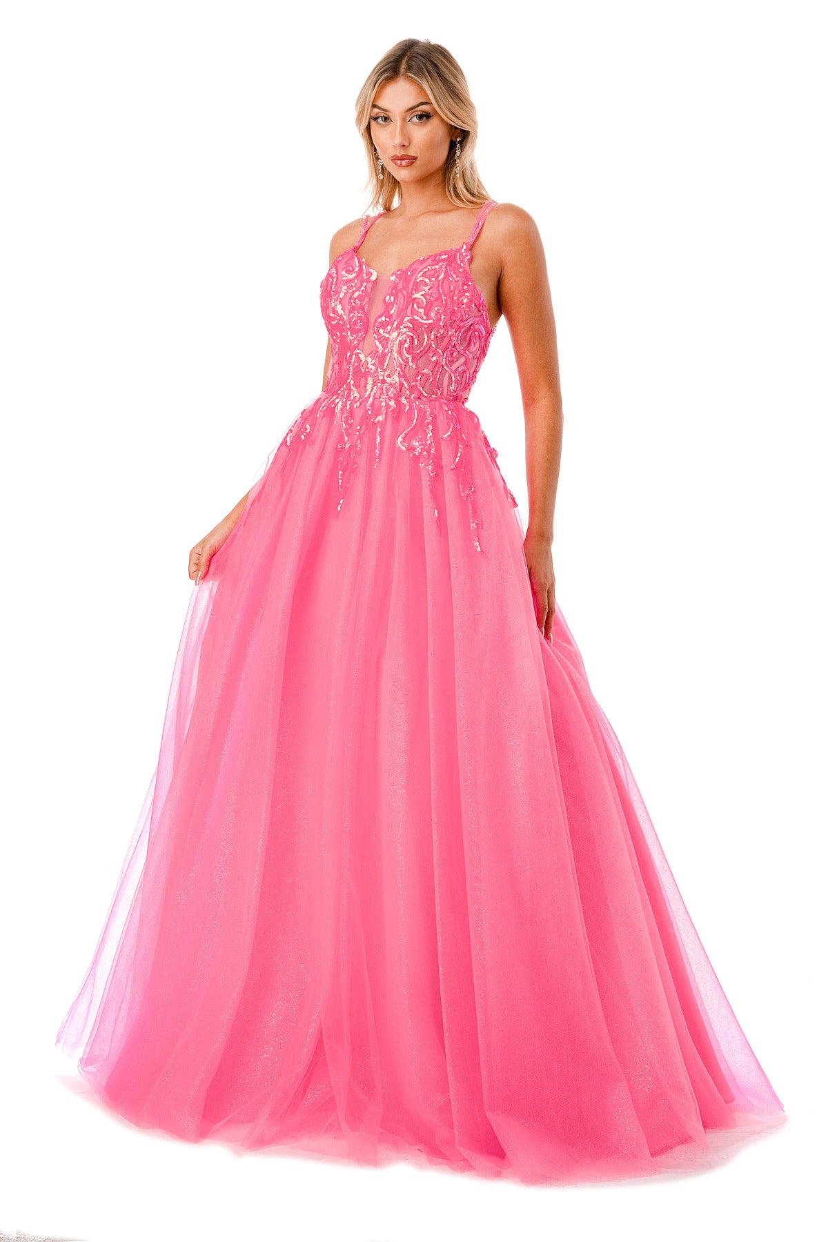 Poofy pink outlet prom dress