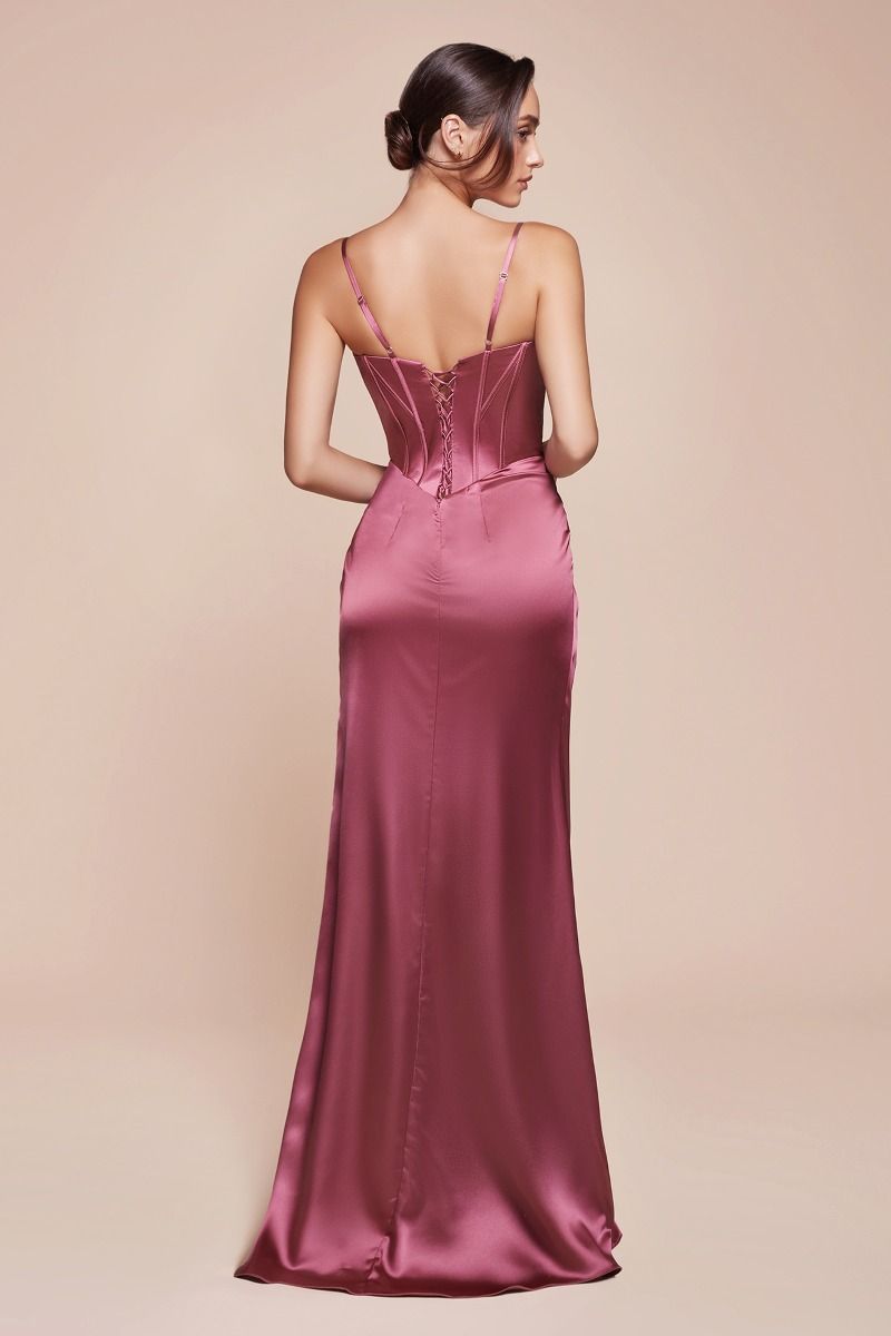 Cinderella Divine 7495 Ladivine Satin Corset Bustier Dress - NORMA REED