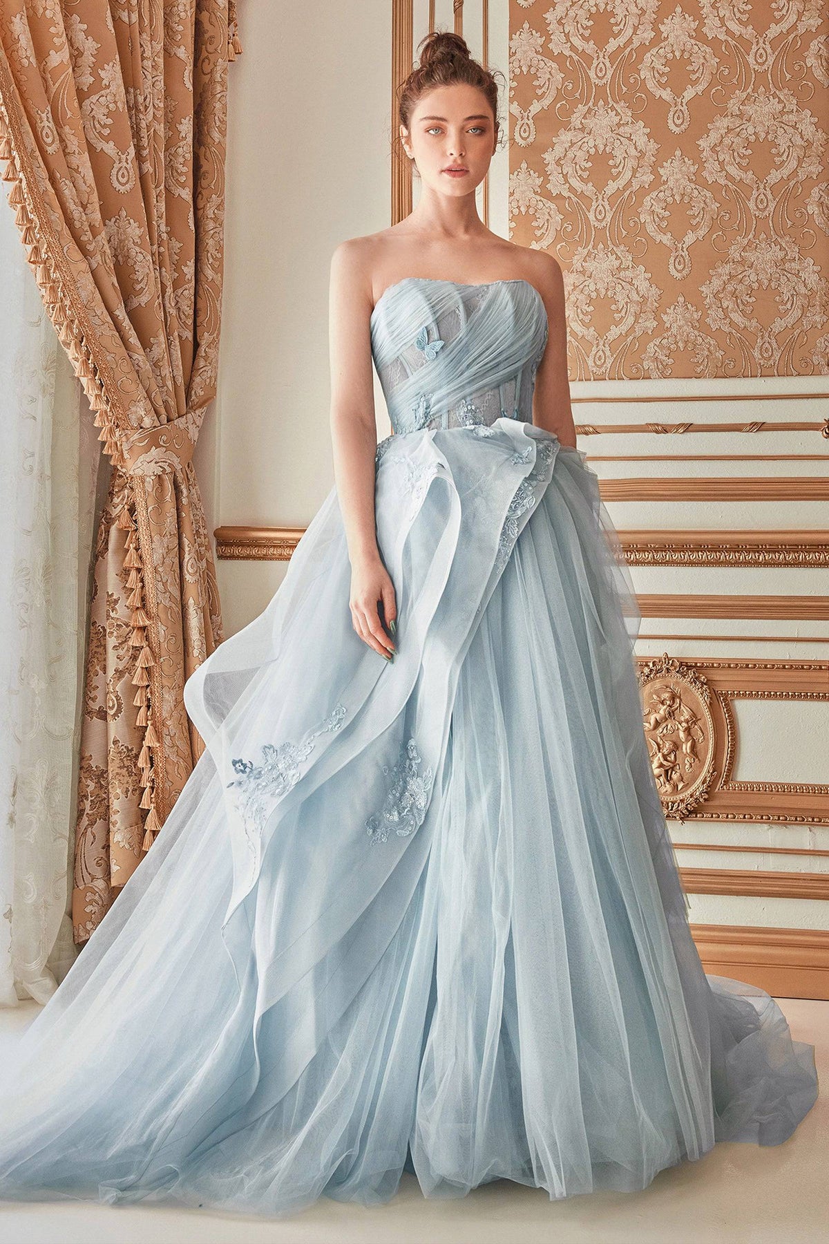 Andrea & Leo A1021 Strapless Layered Tulle Ball Gown - NORMA REED