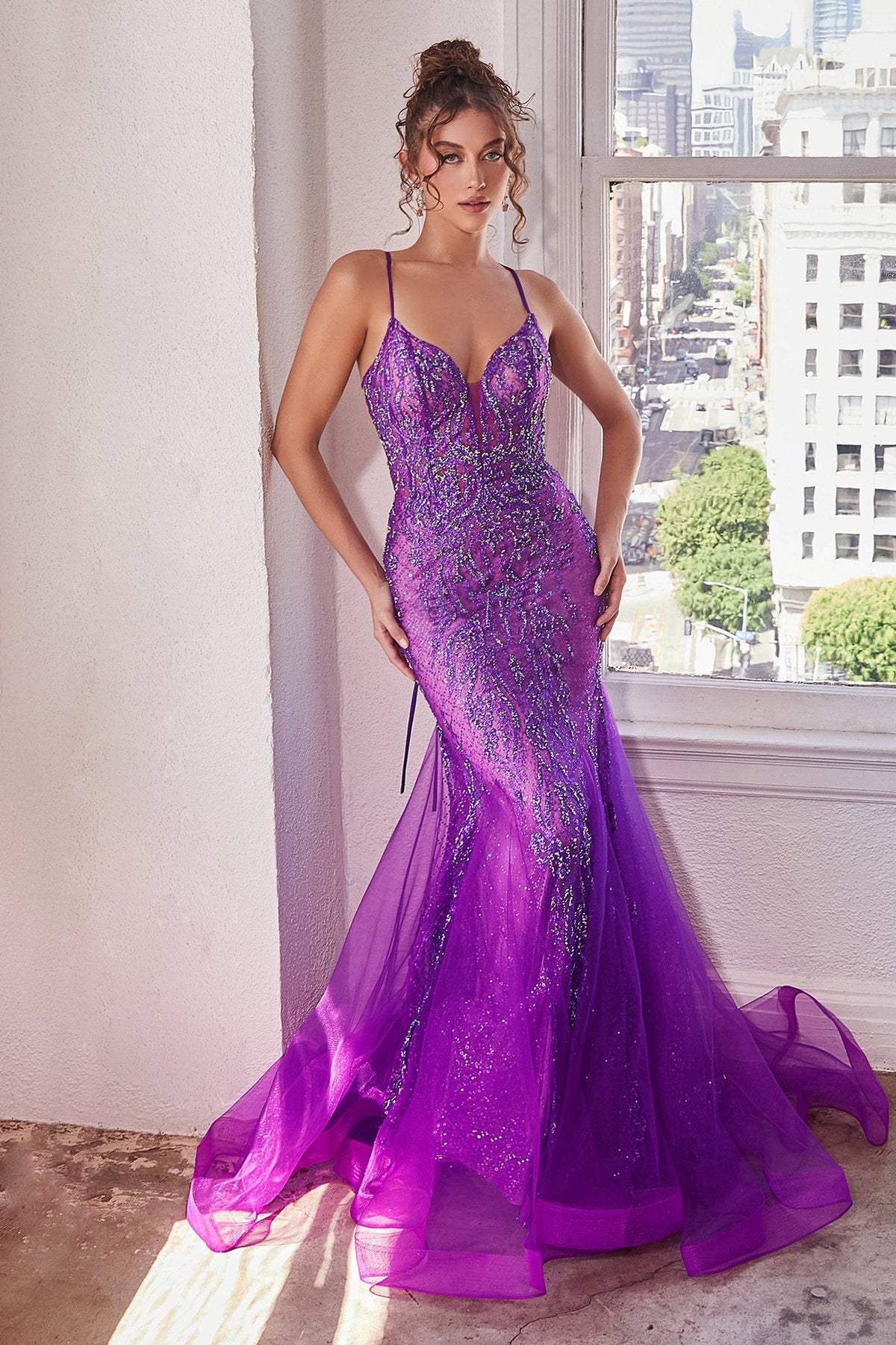 Cinderella Divine CC2253 Embellished Corset Mermaid Gown - NORMA REED