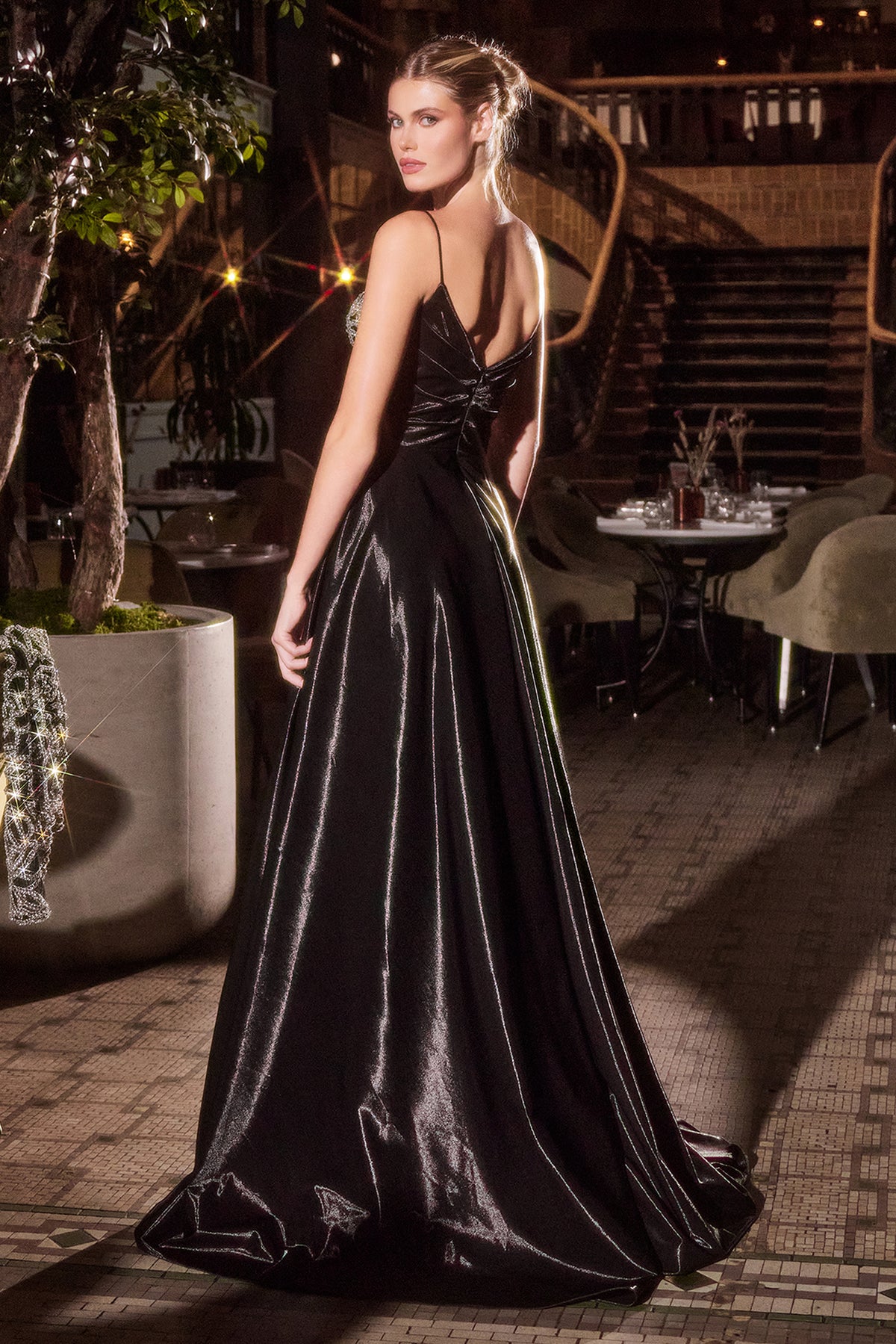 Ladivine J882 Slit Leg Dress with Removable Jacket - NORMA REED