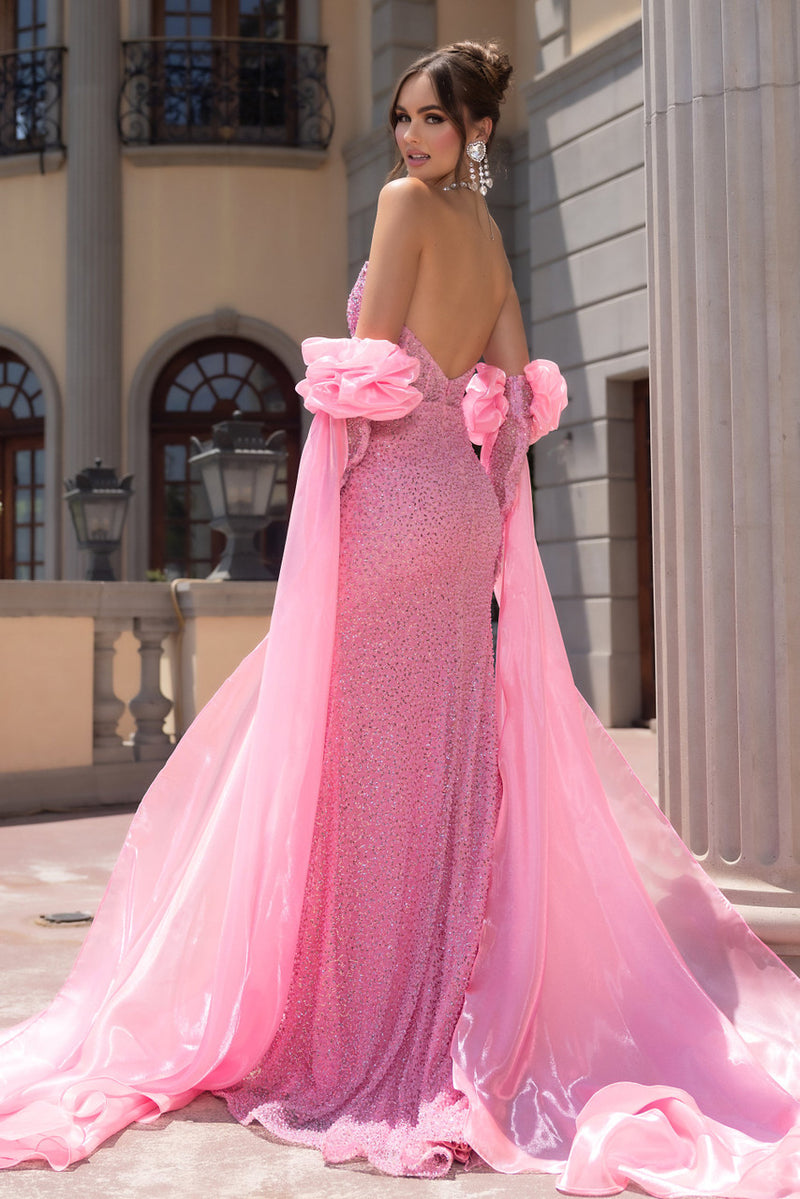 PORTIA and SCARLETT PS25176 Strapless Beaded Gown - NORMA REED