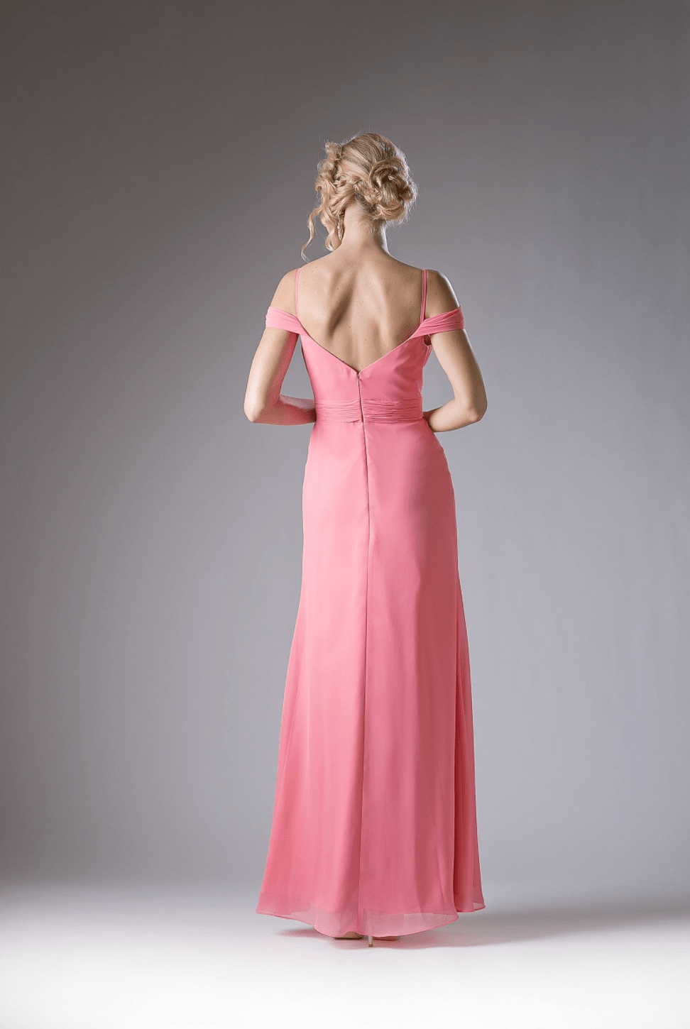 Off Shoulder Chiffon Wrap Dress By Cinderella Divine - NORMA REED