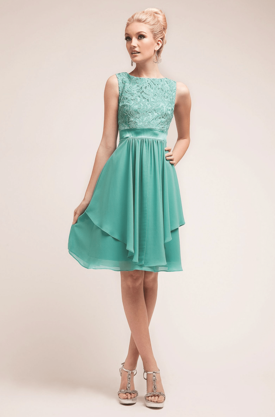 Turquoise lace 2024 dress with sleeves