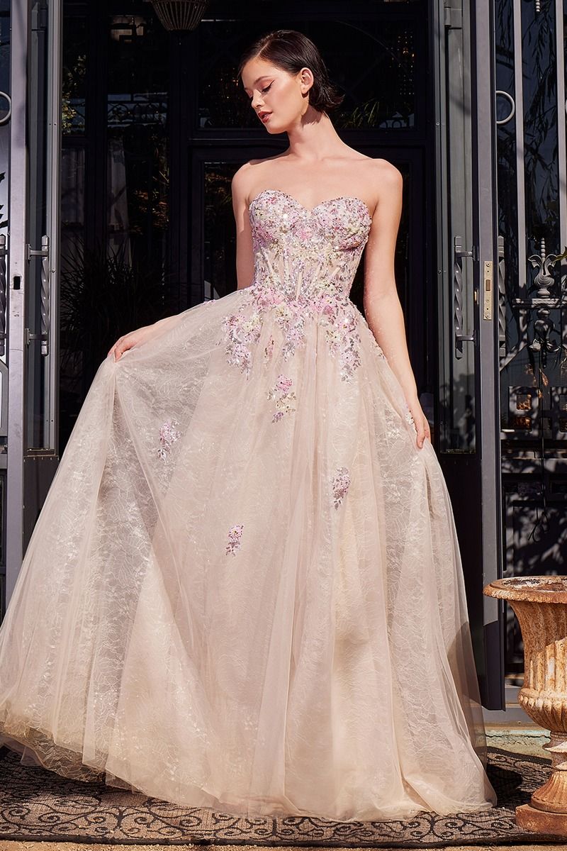 Andrea & Leo A1468 Summer Garden Floral Gown - NORMA REED