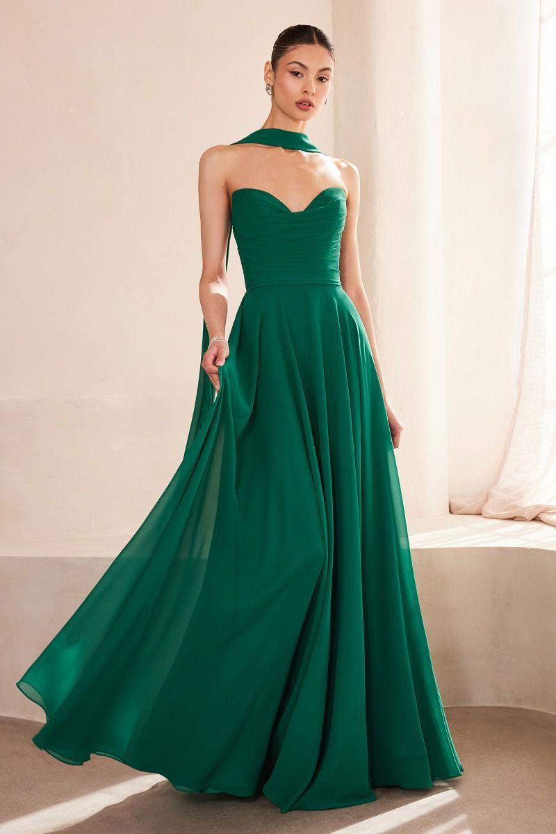 Amoris T703 Strapless Chiffon Dress - NORMA REED