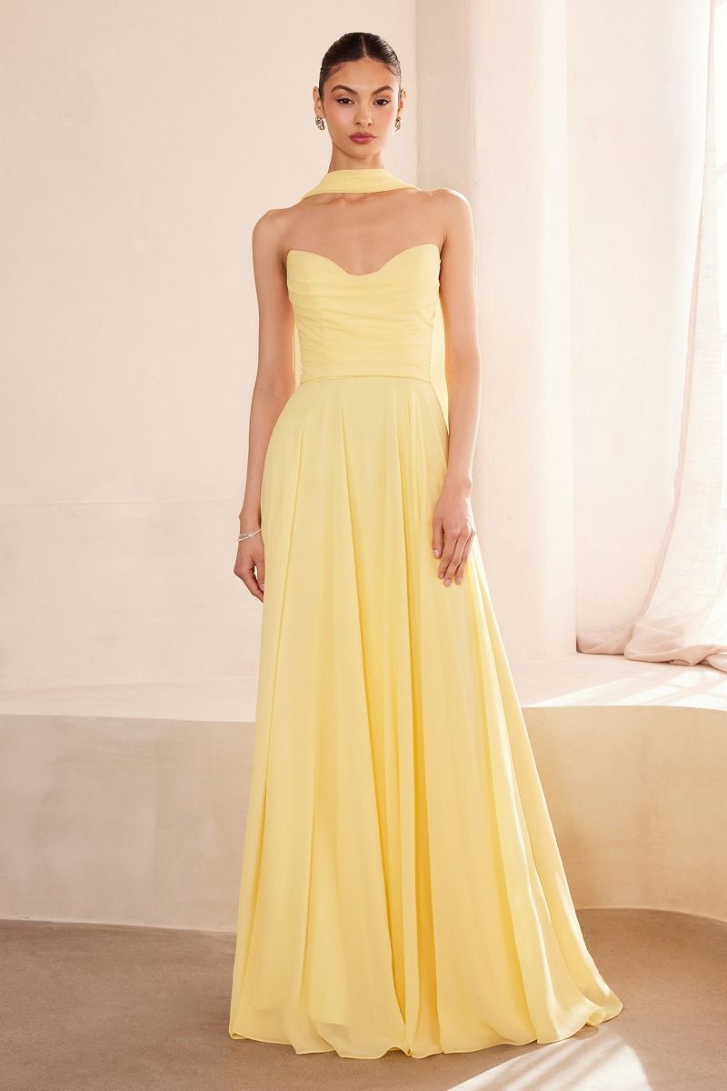 Amoris T703 Strapless Chiffon Dress - NORMA REED