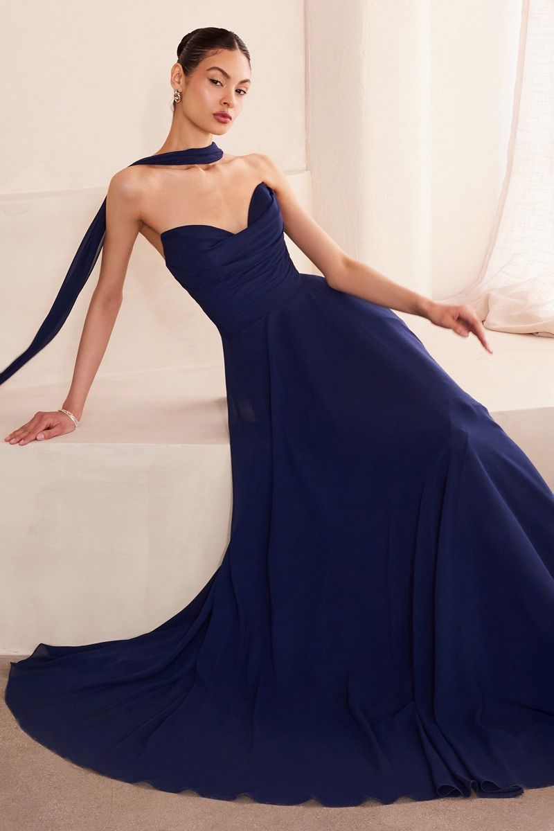 Amoris T703 Strapless Chiffon Dress - NORMA REED