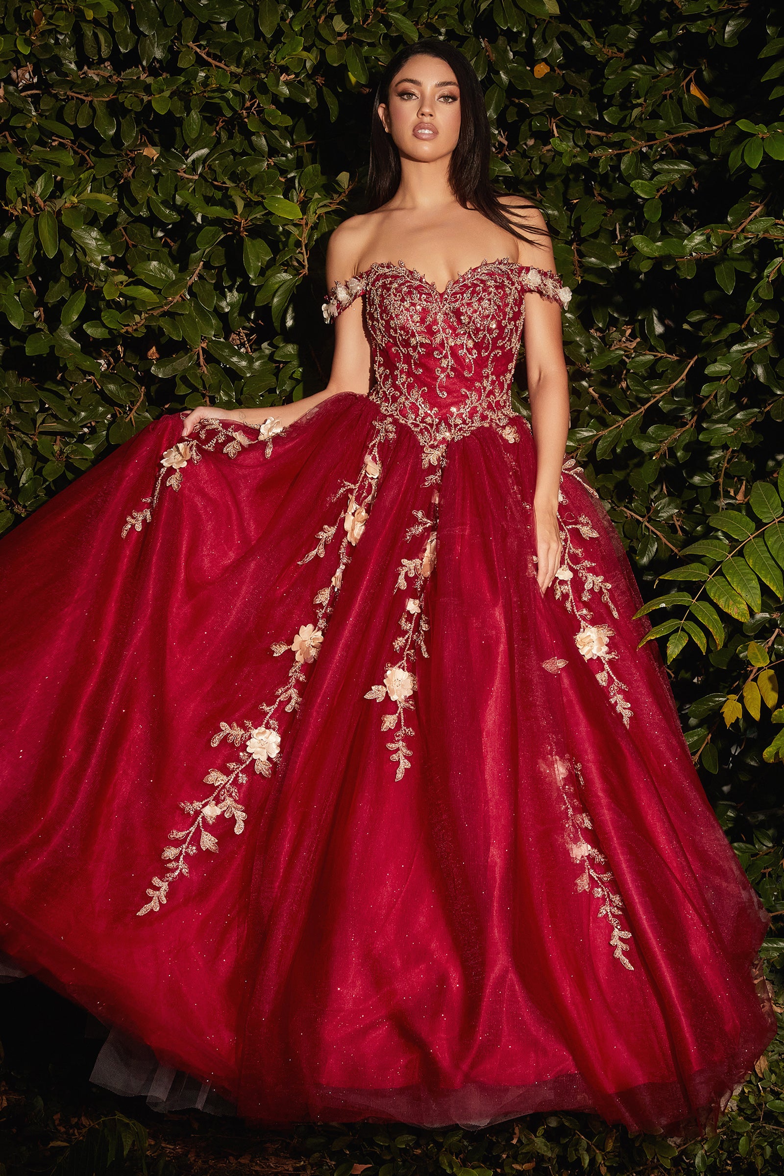 Lottie ball gown, red - Ladida Boutique