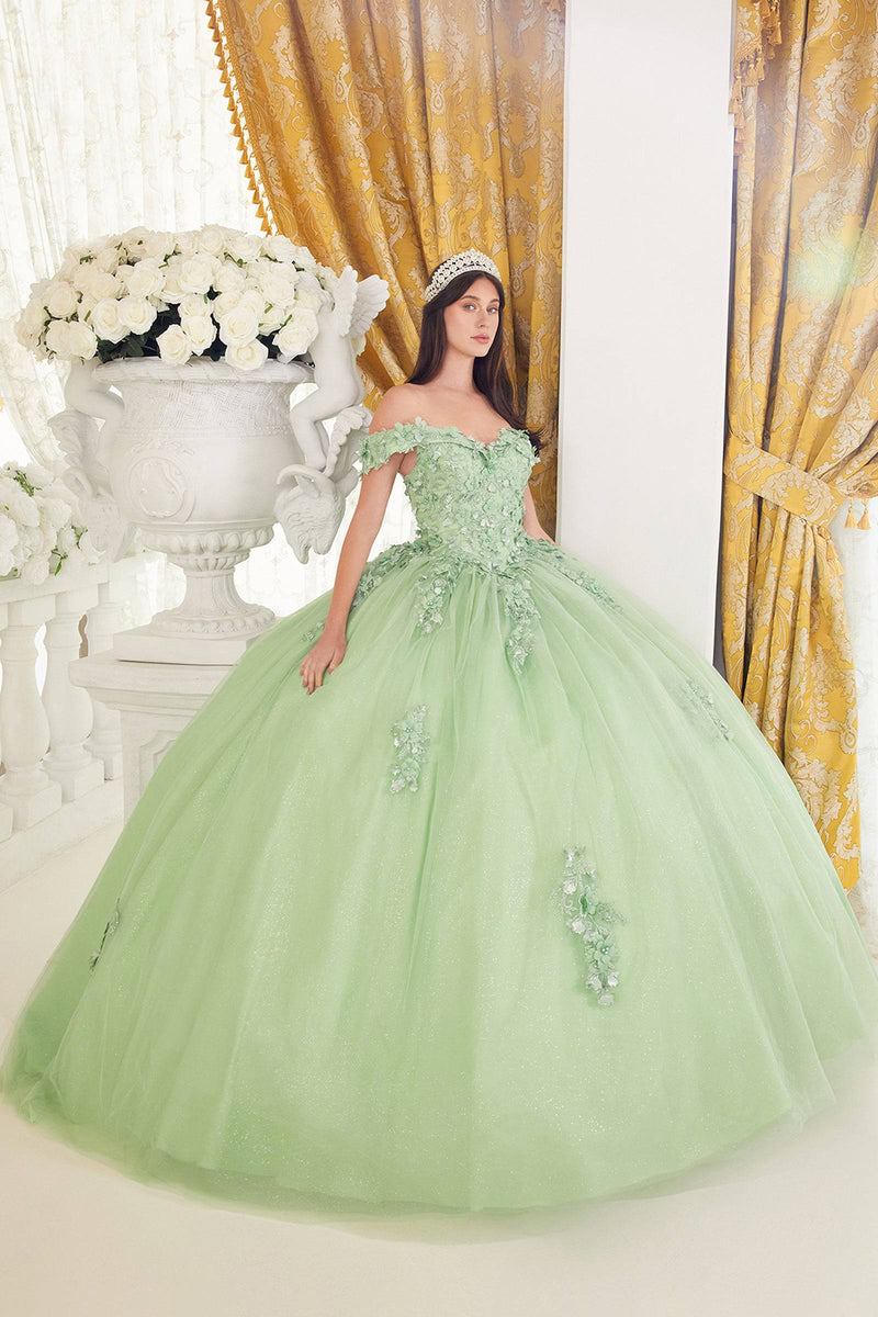 Cinderella Divine 15710 Ladivine Greenery Quince Ball Gown - NORMA REED