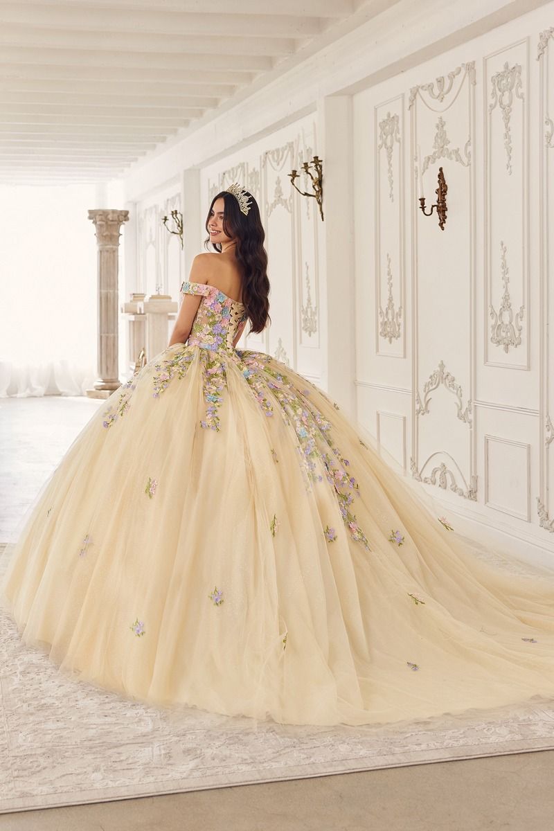 Ladivine 15724 Multi Colored Floral Ball Gown