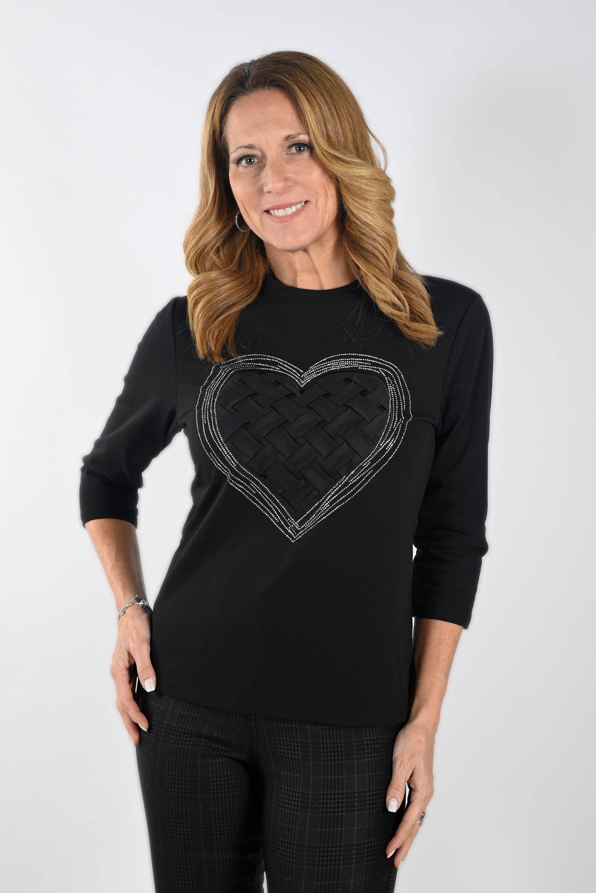 Frank Lyman 233828U Women's Heart Sweater | Sweaters - NORMA REED