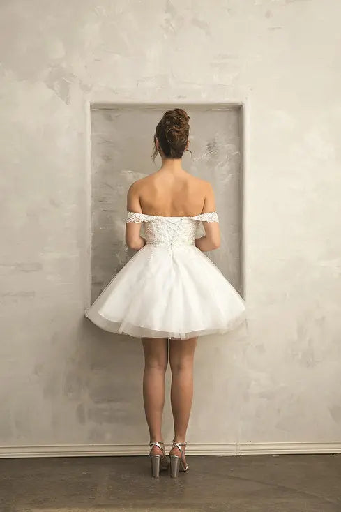 Fiesta 10310 Off the Shoulder Shimmering Lace Embroidered Dress Norma Reed