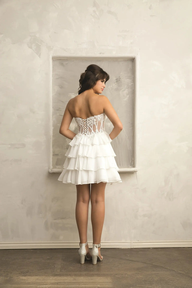 short prom dresses canada Puffy Detachable Sleeves Appliqued Short Prom Dress Vintage Homecoming Dresses ARD3007