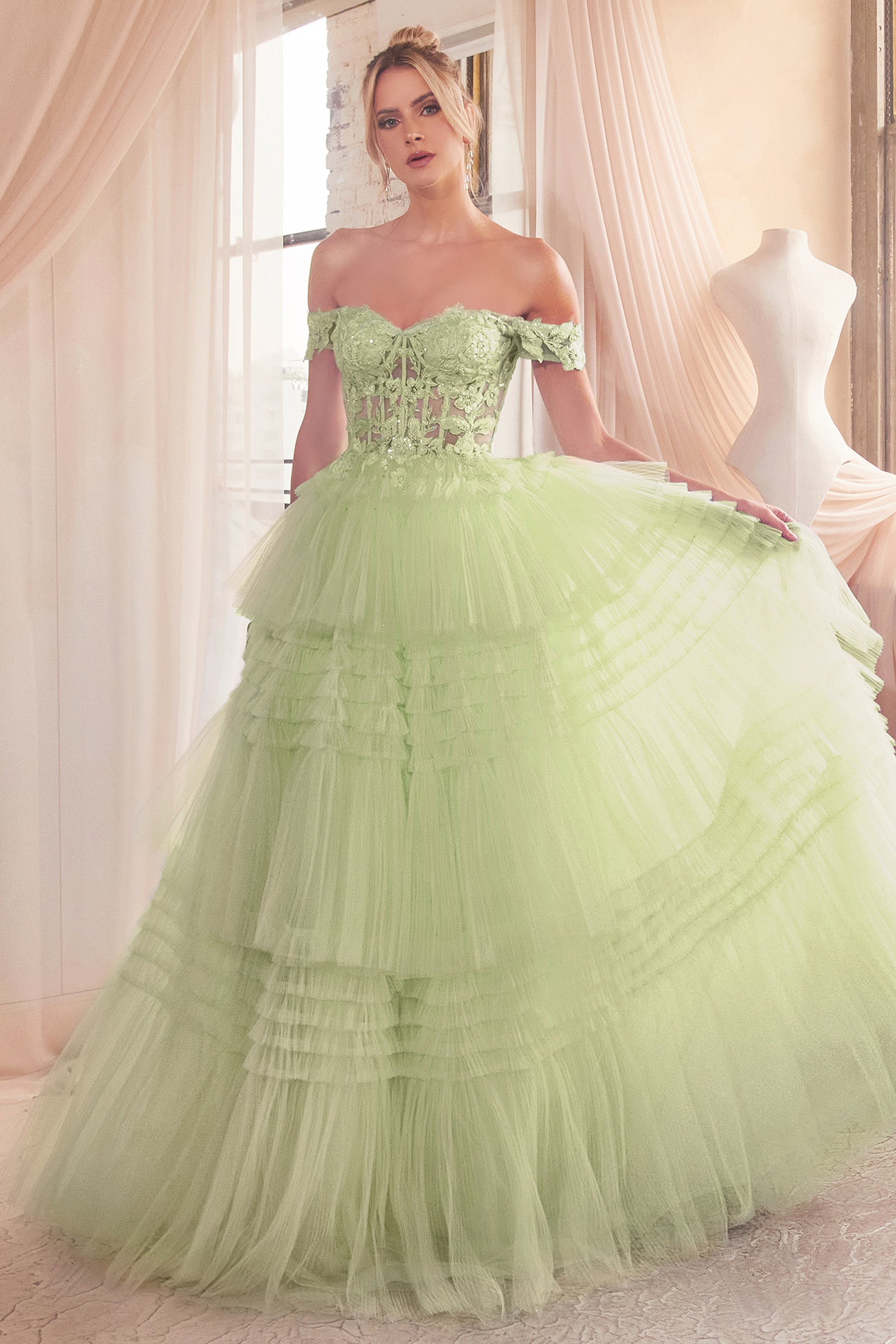 Pleated on sale evening gown