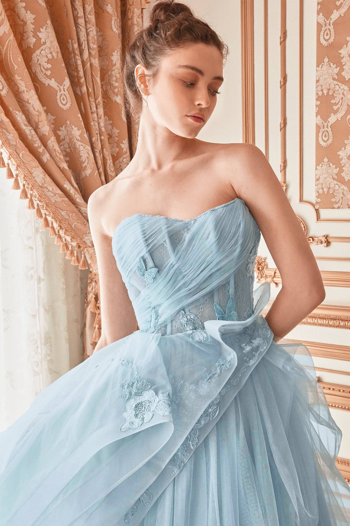 Andrea & Leo A1021 Strapless Layered Tulle Ball Gown - NORMA REED
