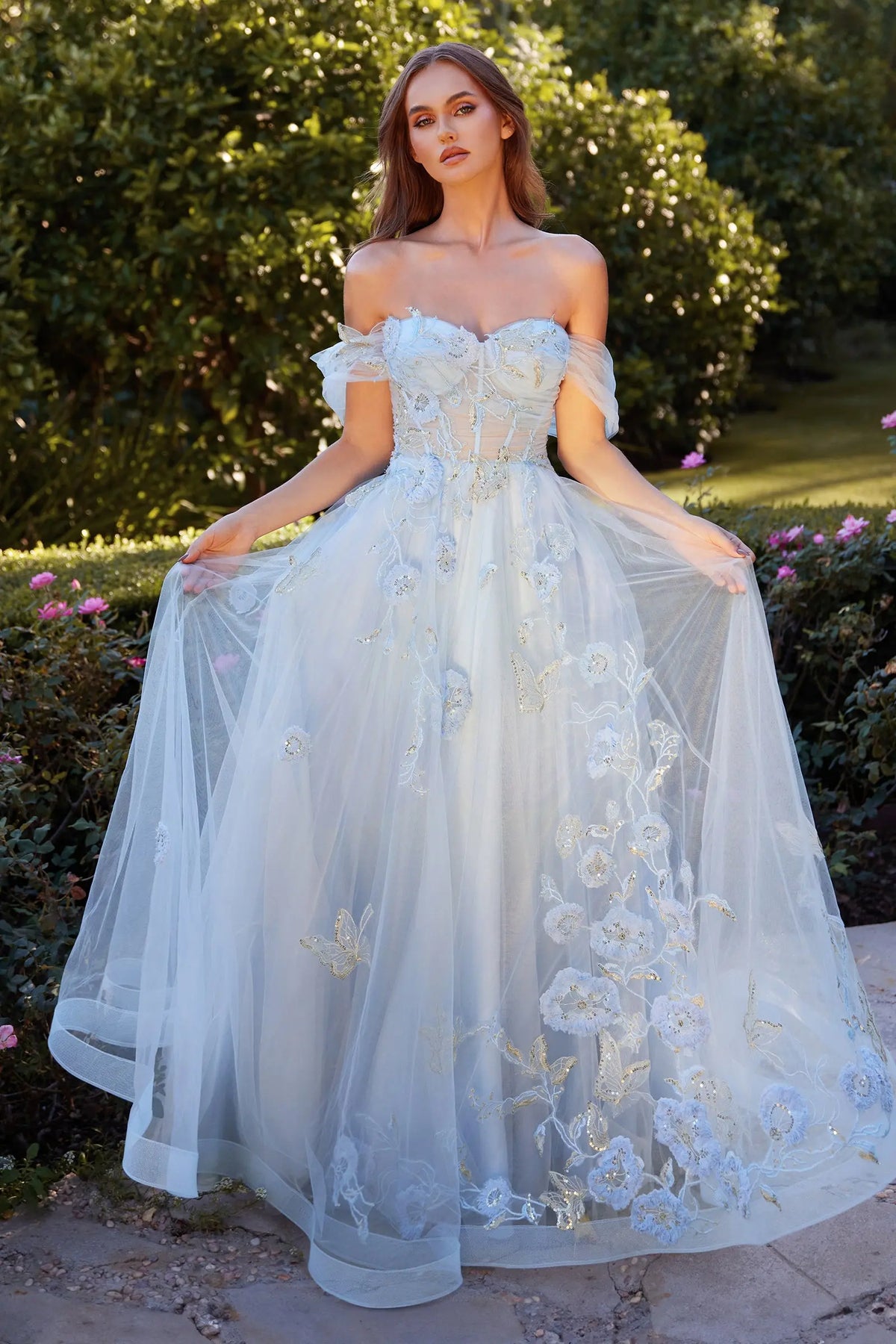 off shoulder butterfly dress May Queen LK236