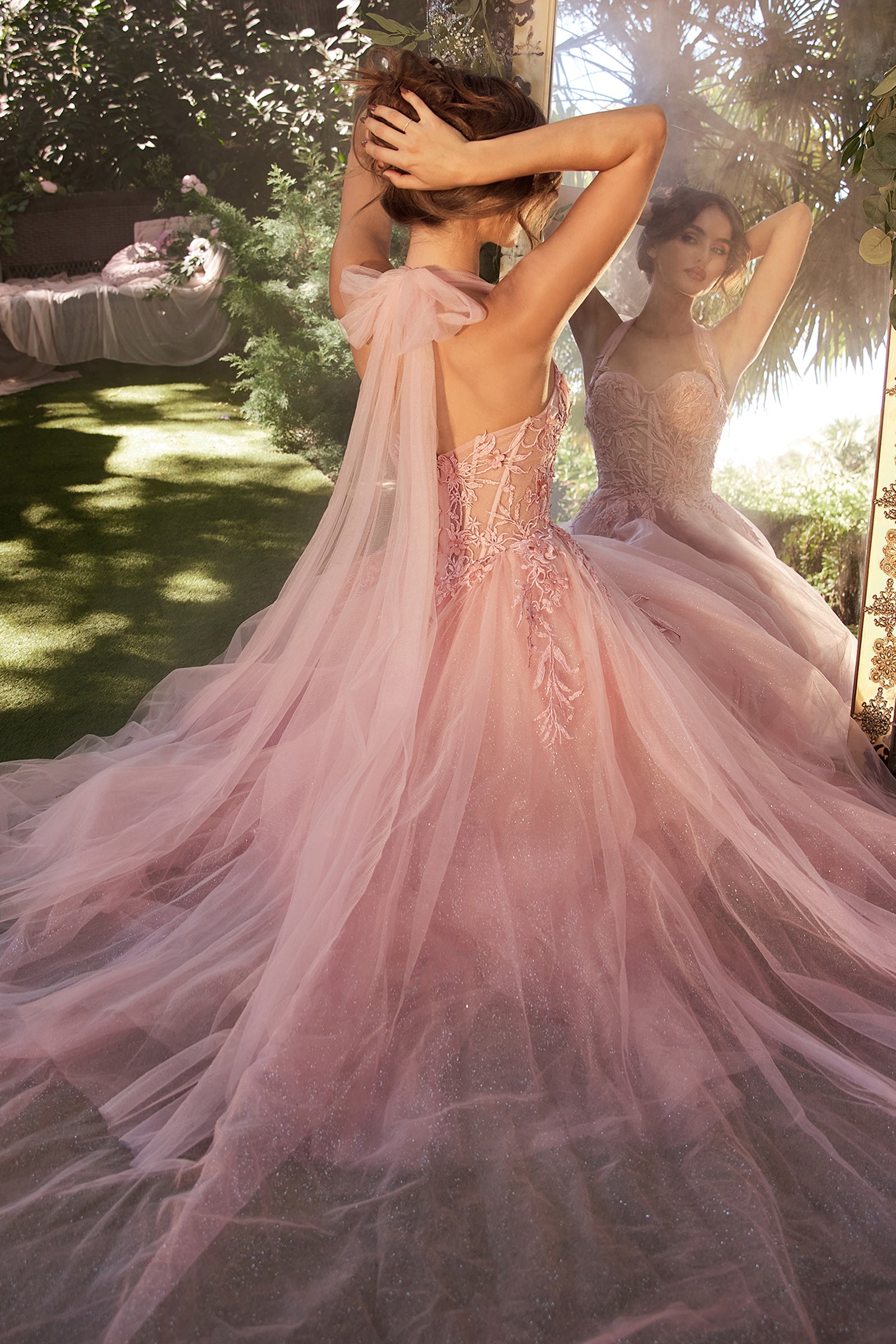 Pastel pink wedding on sale dress