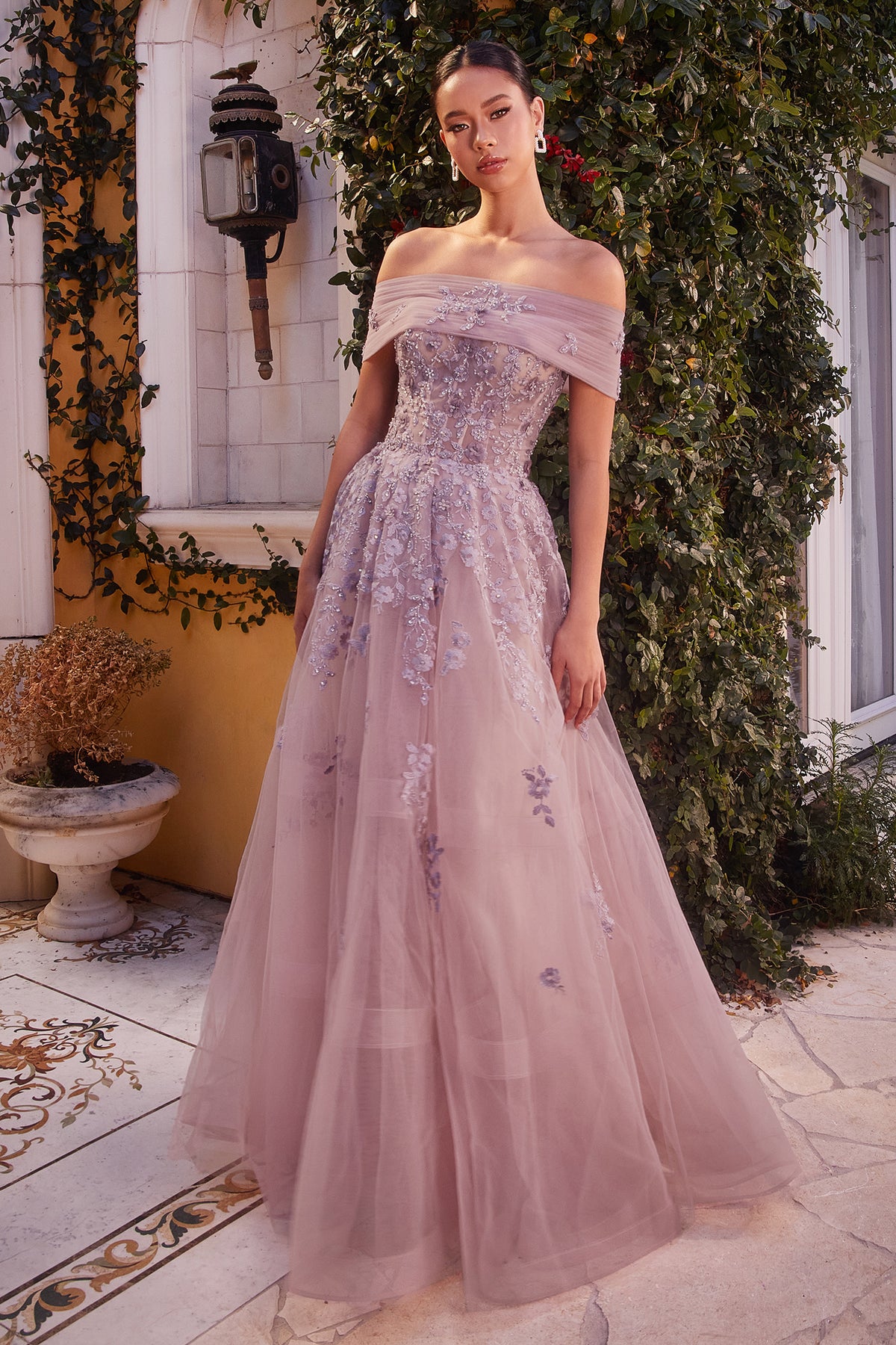 Andrea & Leo A1348 Strapless Off Shoulder Gown