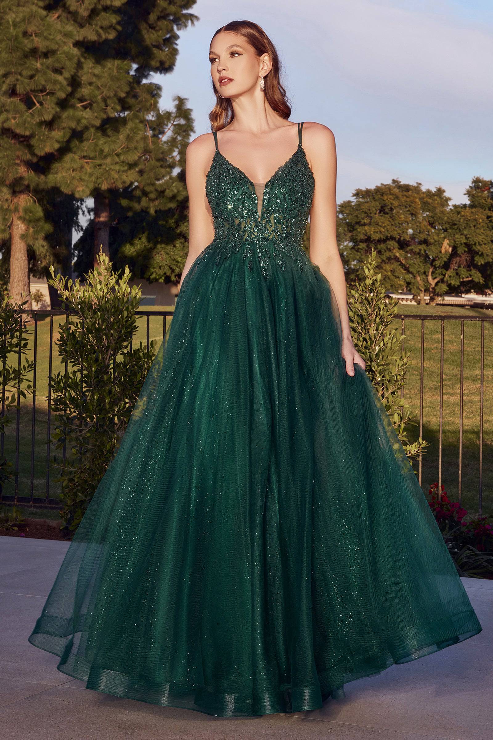 Dark green hot sale tulle dress