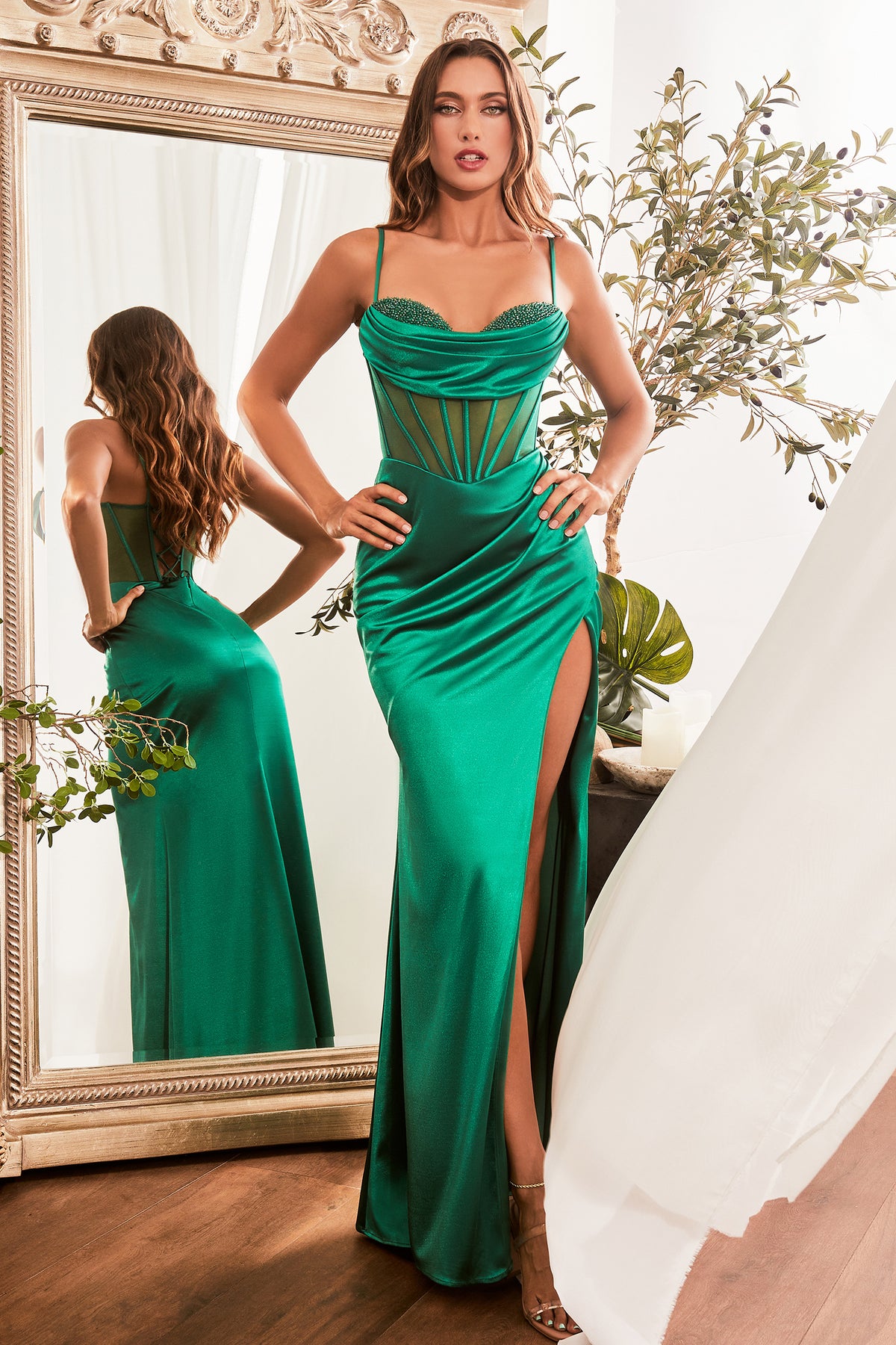 Elegant Royal Blue Mermaid Evening Dress Slit Prom Dress – Pgmdress