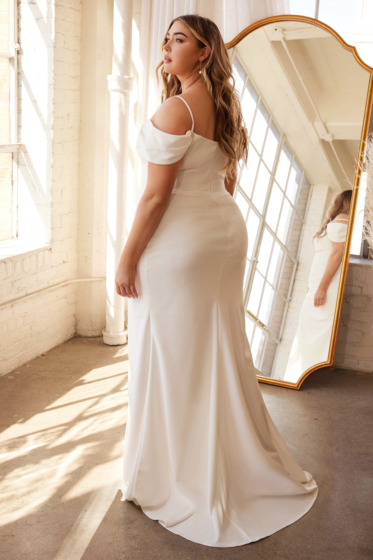 Ladivine KV1057WC Off The Shoulder Wrap Bridal Gown