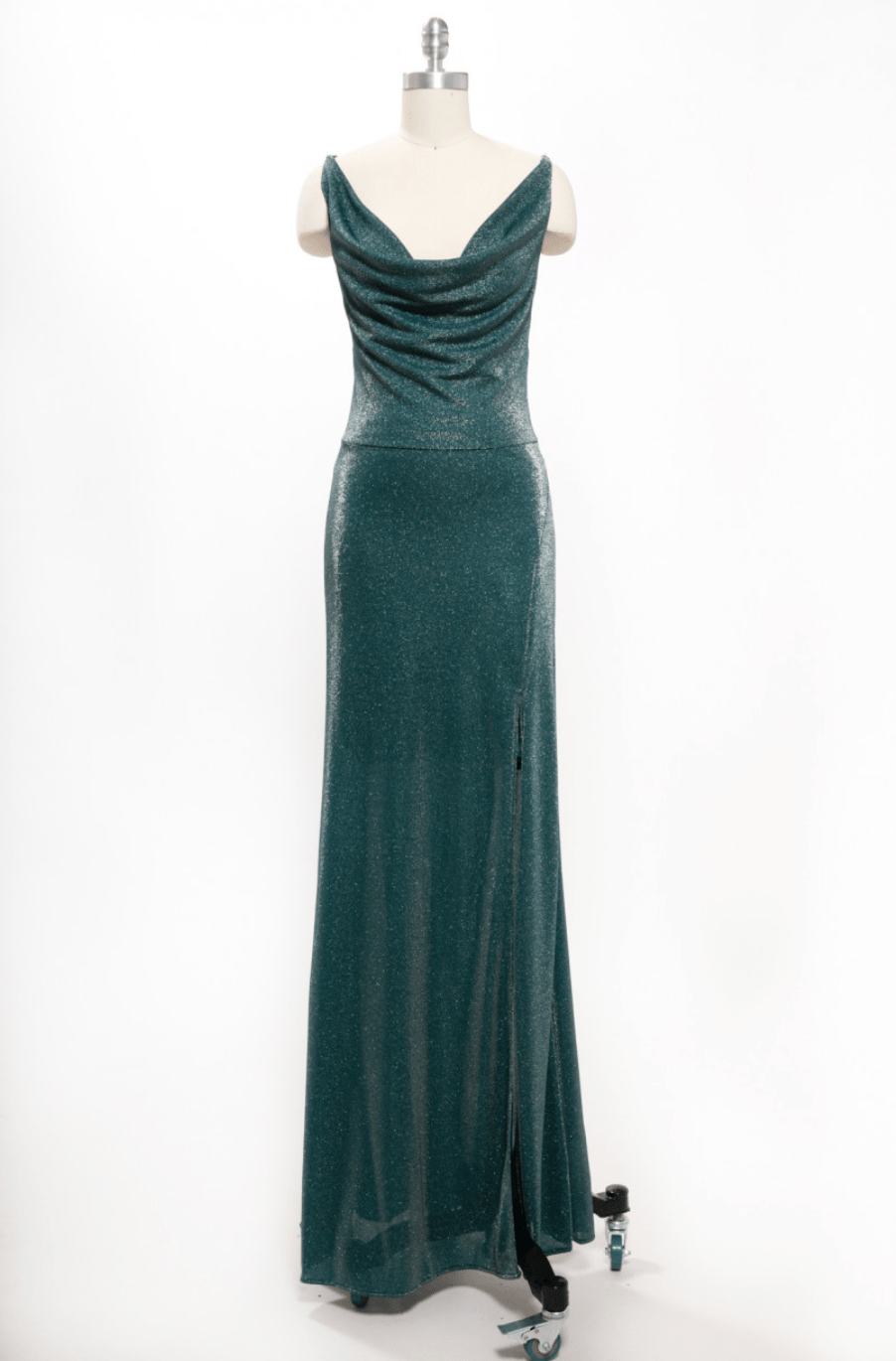 Aspeed Design D609 Shimmering Brown V Neck Dress | 4 Colors - NORMA REED
