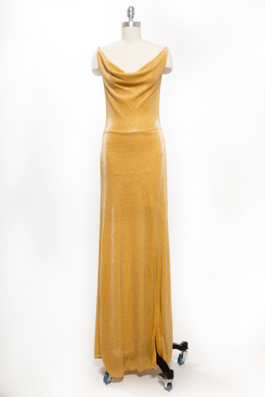 Aspeed Design D609 Shimmering Brown V Neck Dress | 4 Colors - NORMA REED