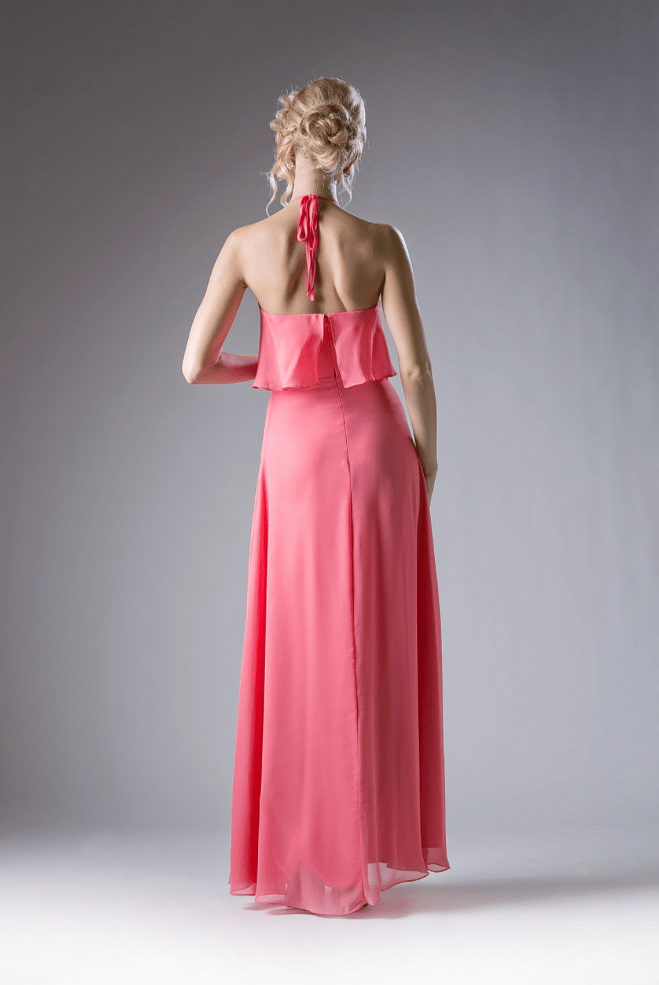 Halter Chiffon Long Dress By Cinderella Divine - NORMA REED
