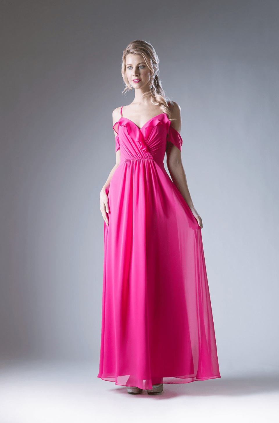 Chiffon Empire Waist Long Dress By Cinderella Divine - NORMA REED