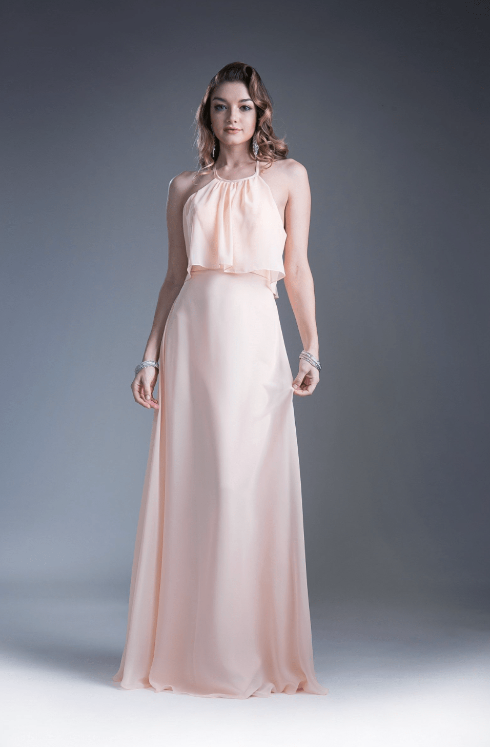 Mint Chiffon Sheath Dress By Cinderella Divine - NORMA REED