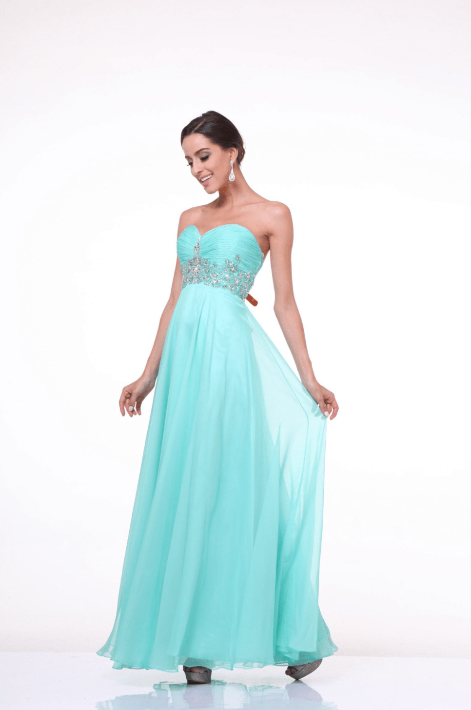 Mint Crystal Chiffon Dress by Ladivine - NORMA REED