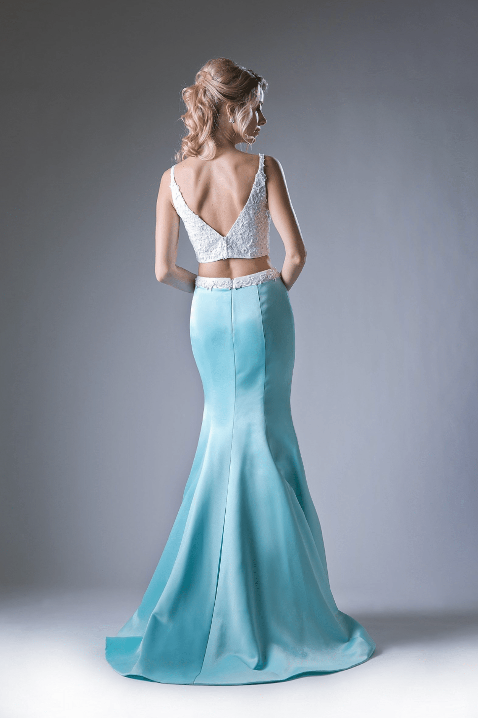 Two Piece Mermaid Satin Dress by Ladivine - NORMA REED