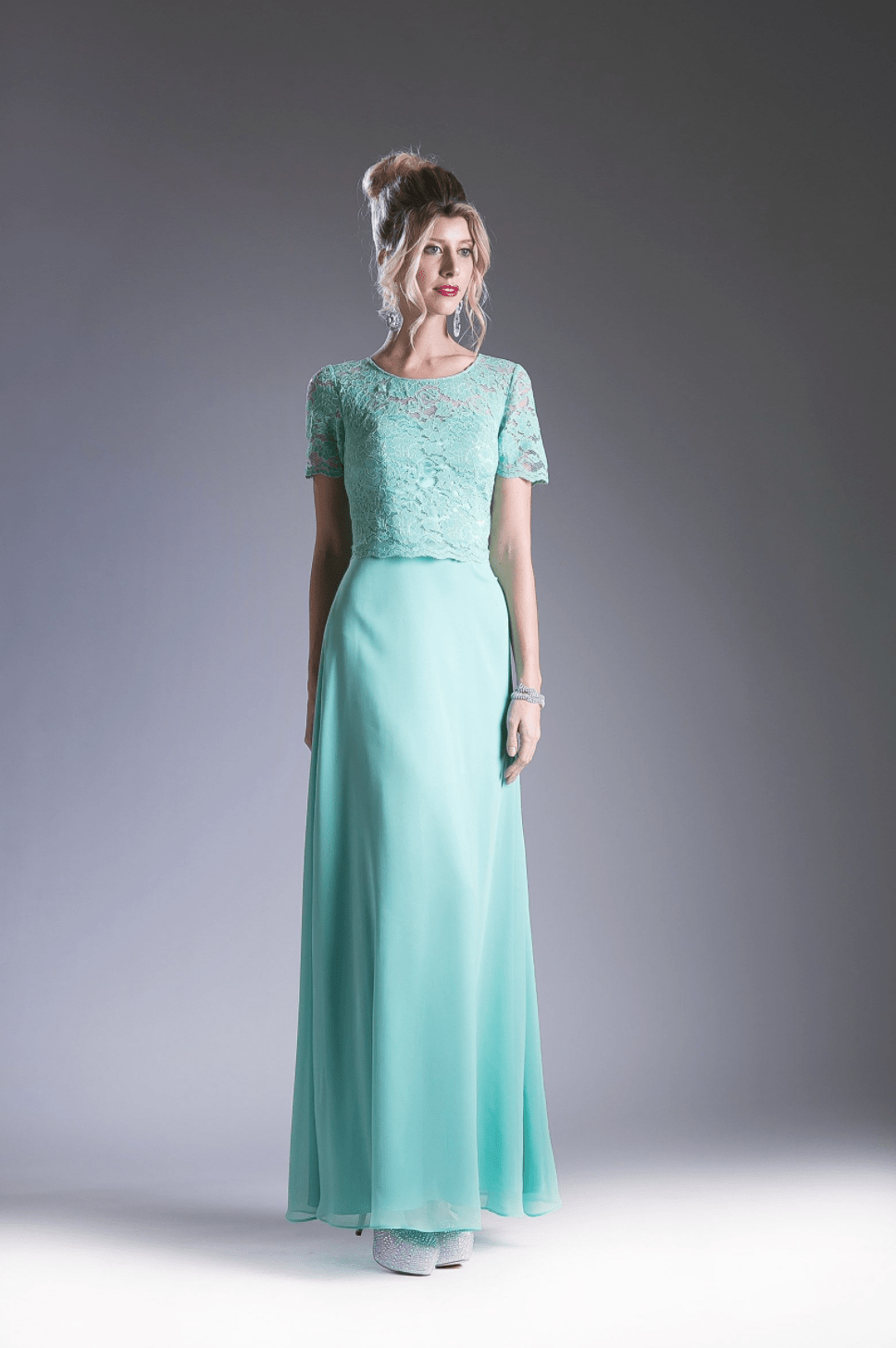 Chiffon Shoulder Sleeve Dress by Ladivine - NORMA REED