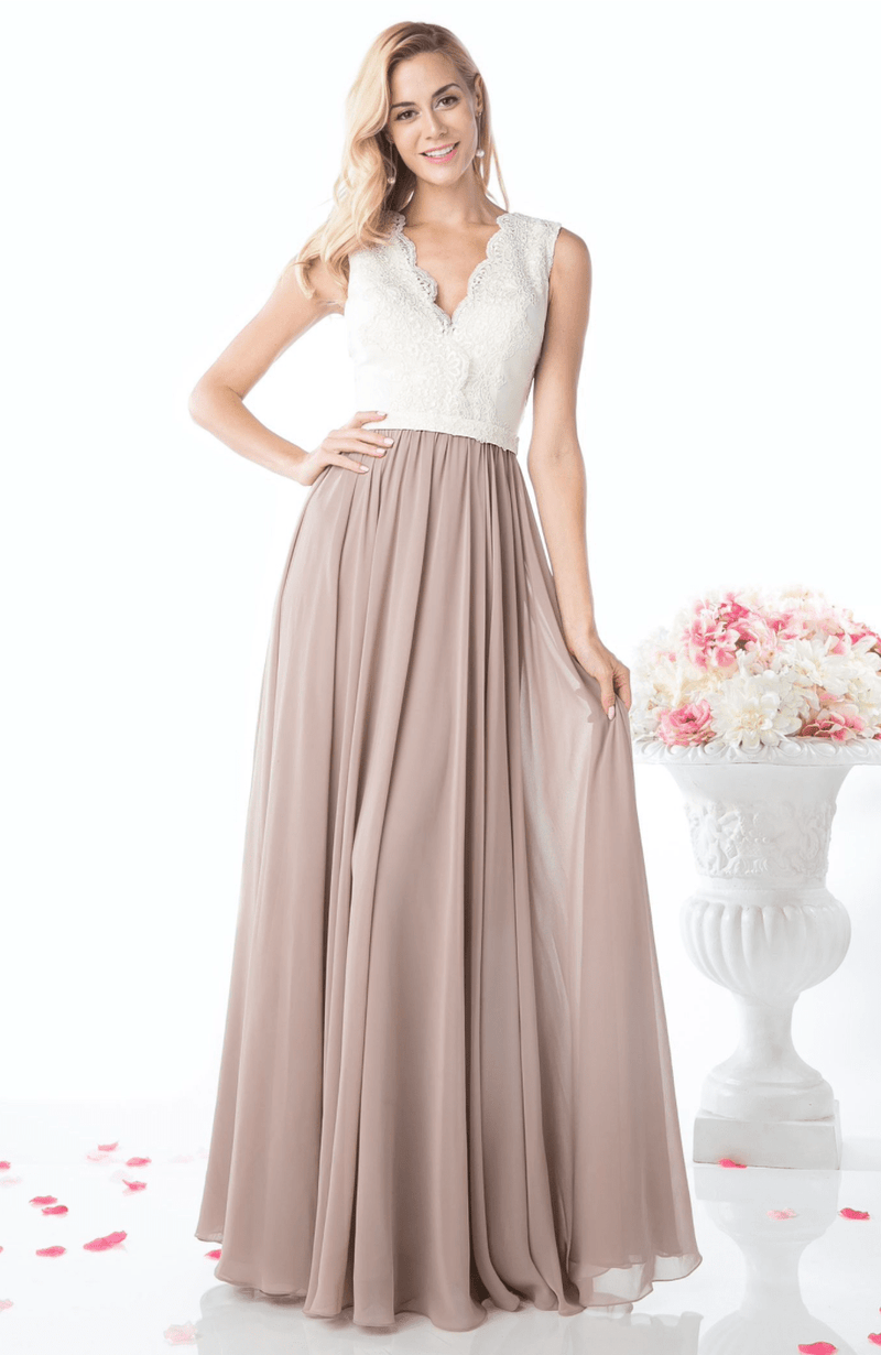 Two Tone Chiffon Dress By Cinderella Divine - NORMA REED