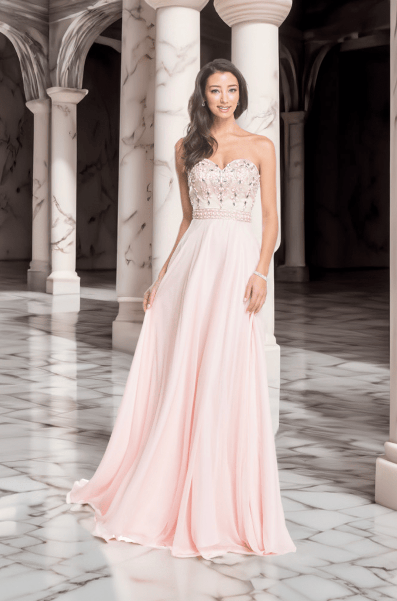 Strapless Flowing Chiffon Gown by Aspeed - NORMA REED