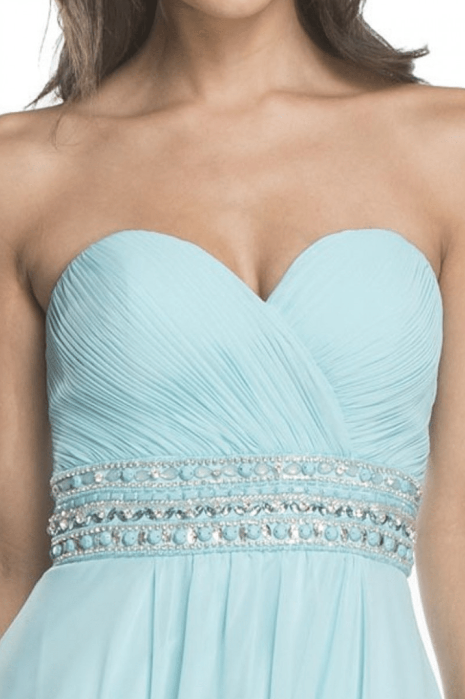 Strapless Crystal Beaded Chiffon Dress by Aspeed - NORMA REED