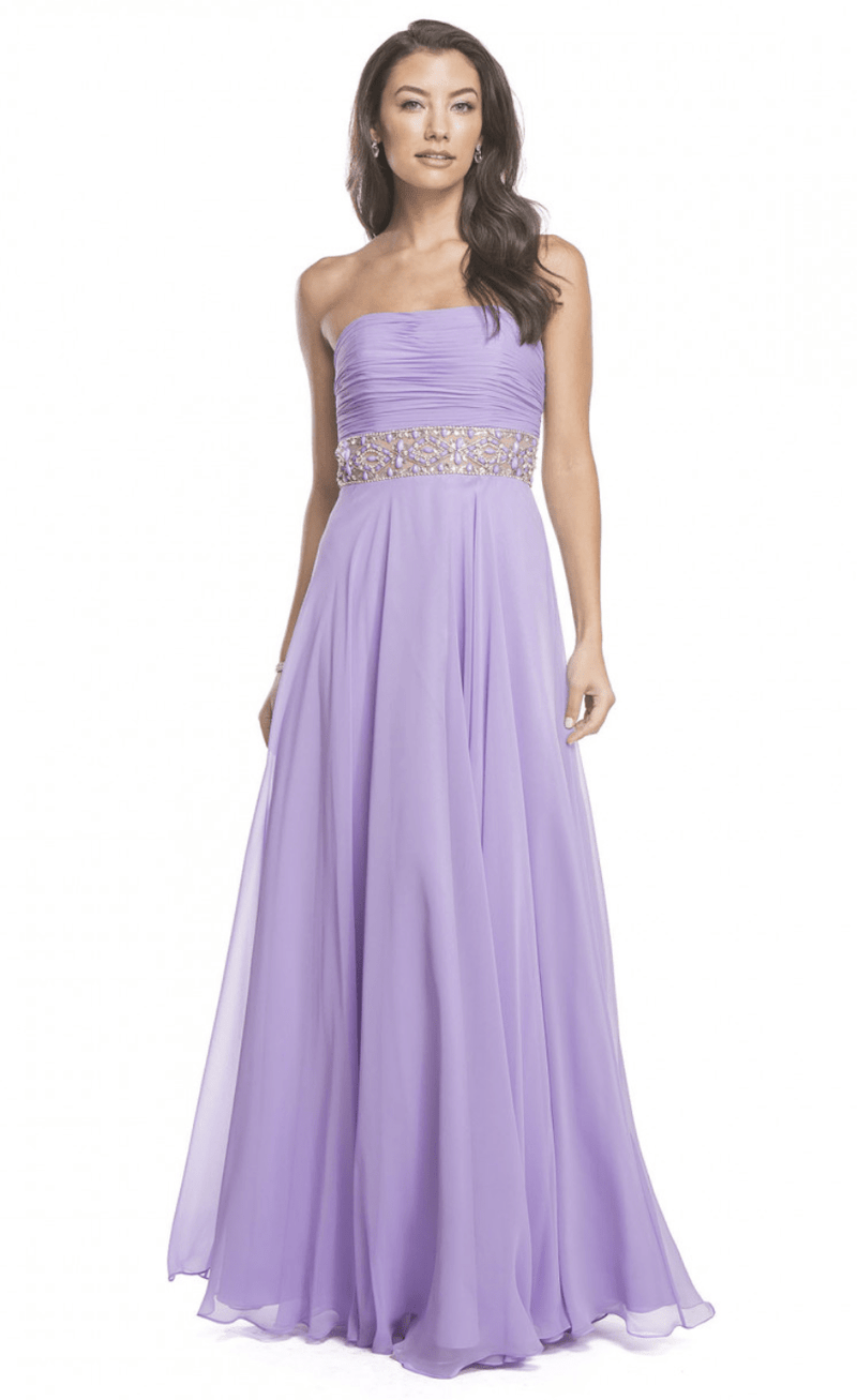 Flowing Chiffon Crystal Beaded Dress by Aspeed - NORMA REED