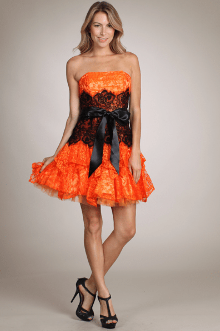 Orange Bow Short Dress by Fiesta - NORMA REED