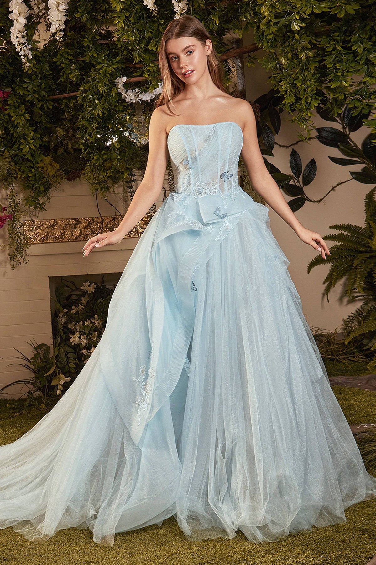 Andrea & Leo A1021 Strapless Layered Tulle Ball Gown - NORMA REED