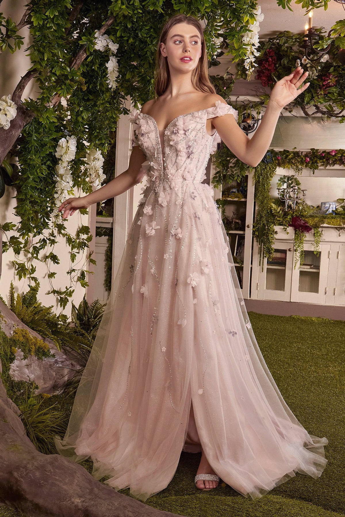 Andrea & Leo A1041 Hannah Blossom Applique Gown - NORMA REED