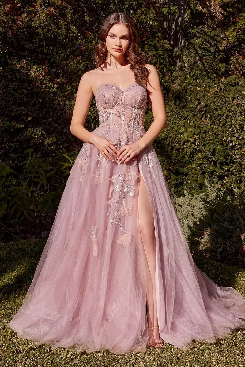 Andrea & Leo A1294 Strapless Paris Blue Ball Gown - NORMA REED