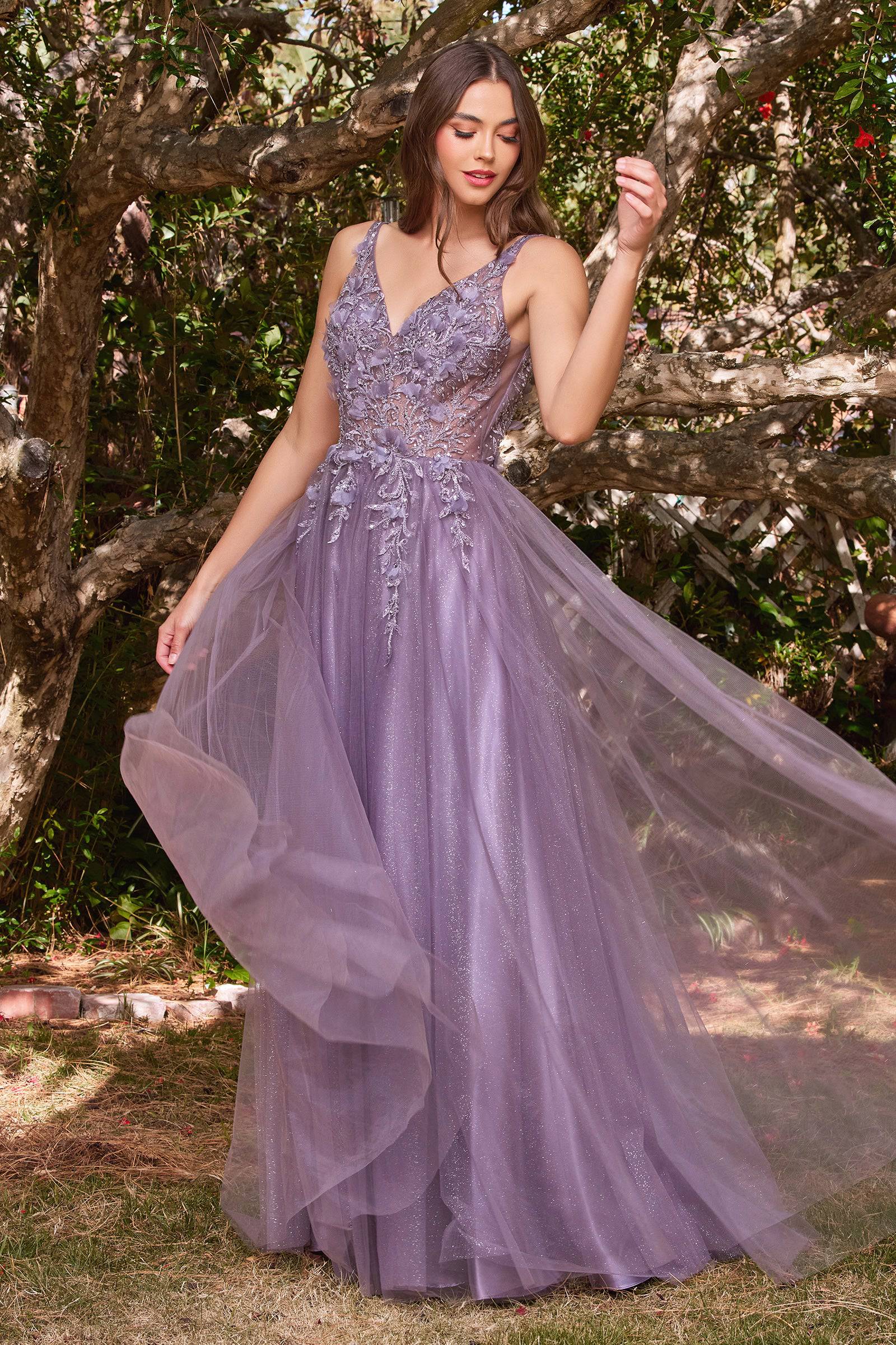 Flowing prom outlet dress