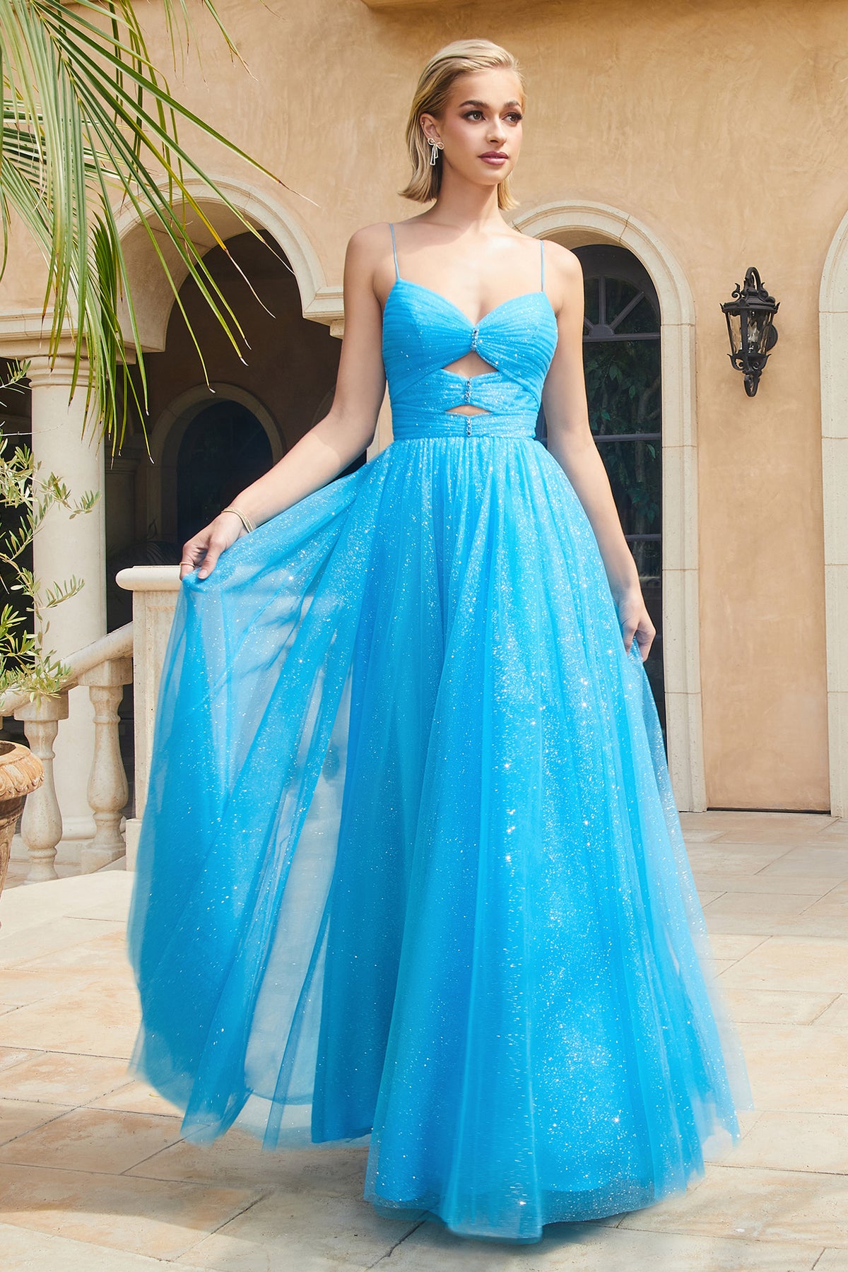 Cinderella Divine CD871 Ladivine Sparkling Layered Cut Out Tulle Ball Gown - NORMA REED