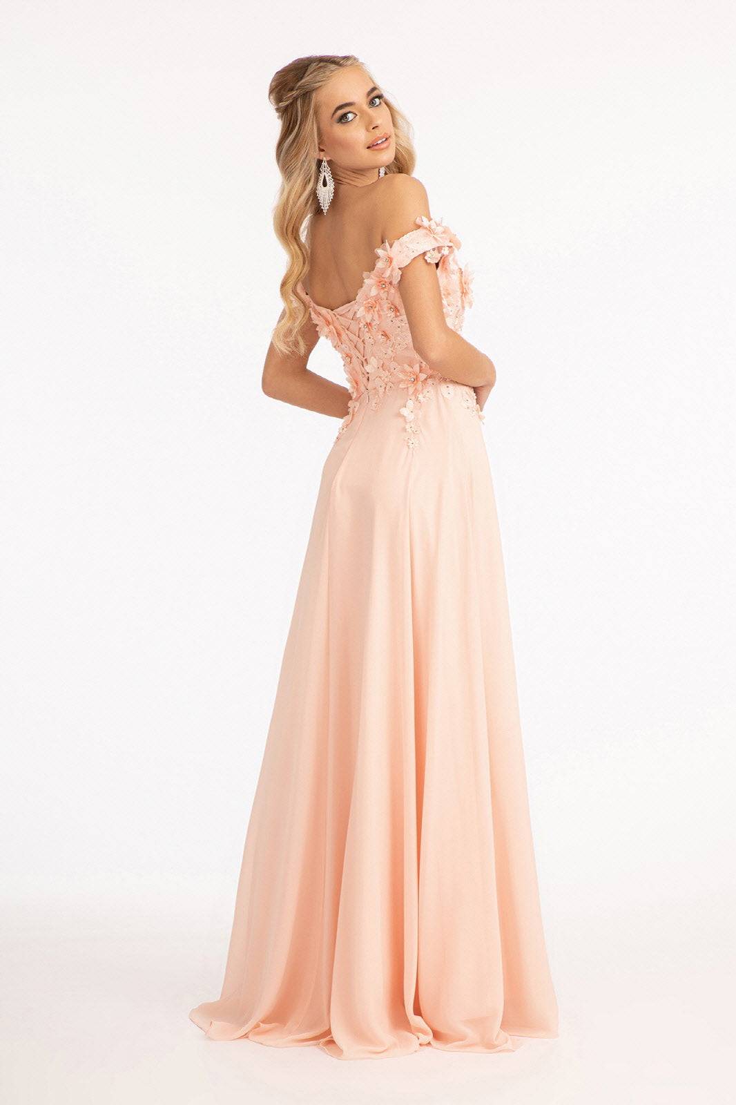 Blush chiffon gown hotsell