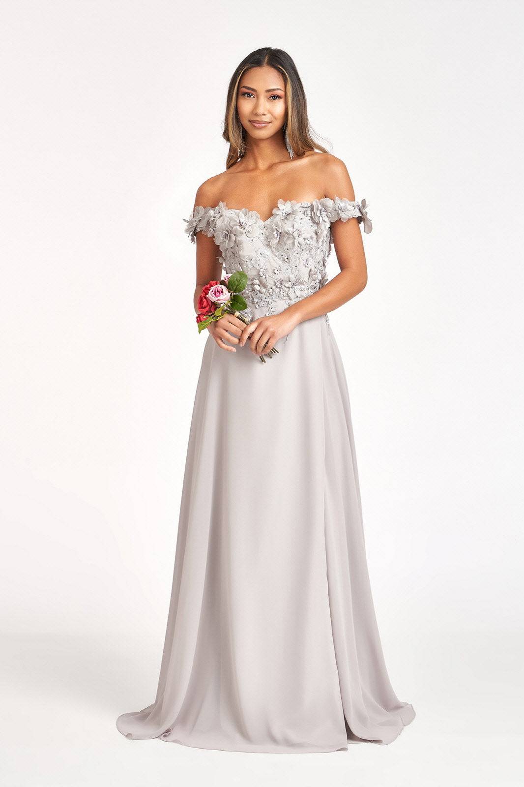 Minimalist Illusion Lace and Chiffon Wedding Dress - Promfy