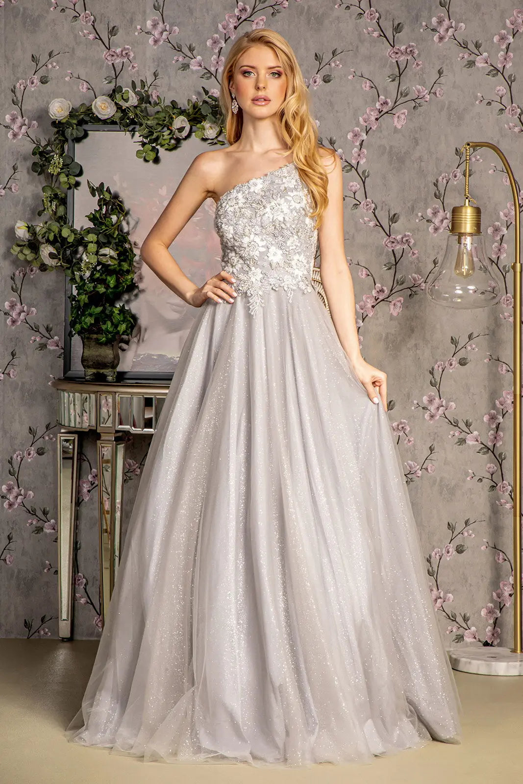 chinese dress ladies GLS by Gloria GL3322 Prom Dress - Perry Blue main image 1