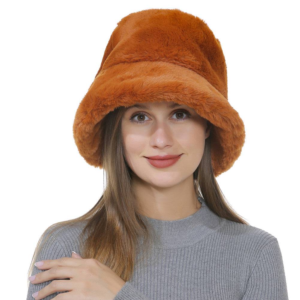 Women's Extra Soft Brown-Orange Bucket Hat | Fall & Winter Hats | Beanies | Toques - NORMA REED