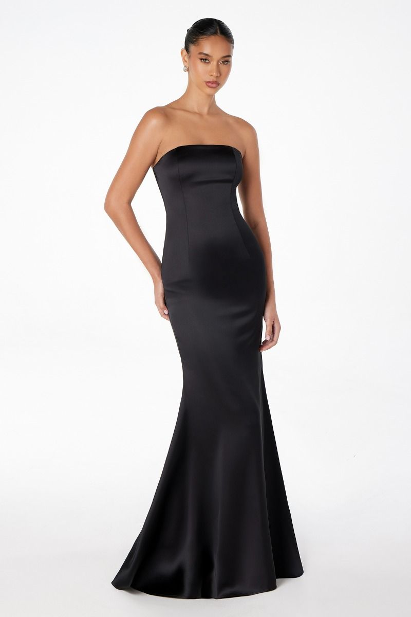 Amoris T201 Strapless Satin Dress